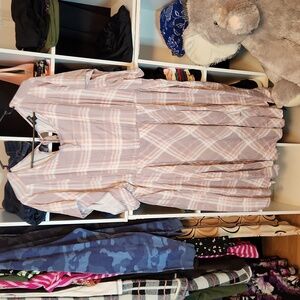 TORRID 5 Dress Pinks Plaid Pattern